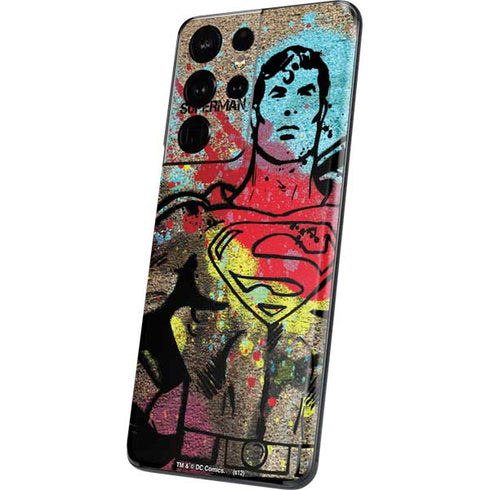 DC Comics Superman Color Splatter Galaxy S21 Ultra 5G Skin